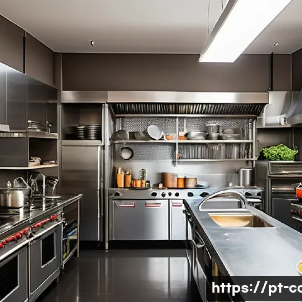 양식조리 실기 연습 장소 추천 - A bright, modern shared kitchen space in a Brazilian urban center, filled with diverse amateur and p...